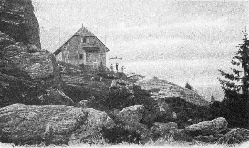Schutzhütte auf dem Arber vor dem 1. Weltkrieg