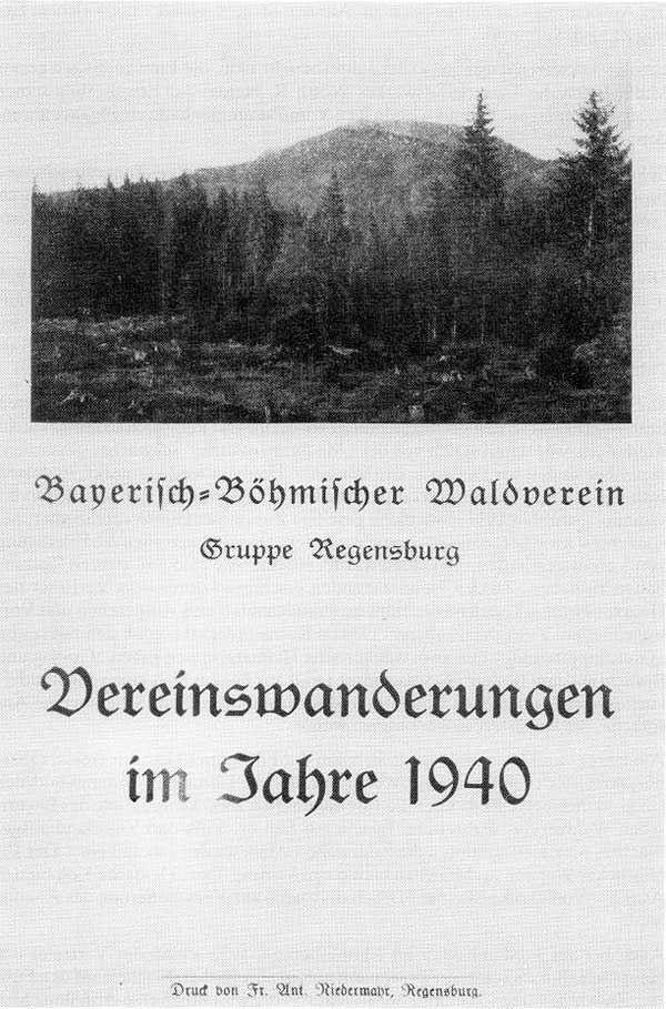 Wanderprogramm 1940 Titelblatt