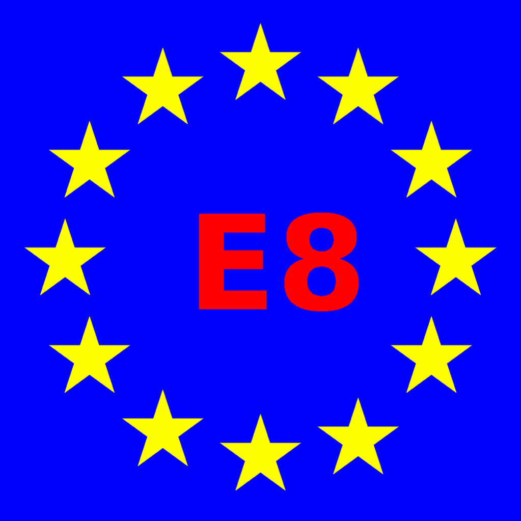 Europäischer Fernwanderweg E8 Symbol