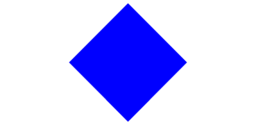 auf die Spitze gestelltes Quadrat in einem weißen Feld für Rundwanderungen, die keinen Anschluss an das übrige Markierungsnetz haben